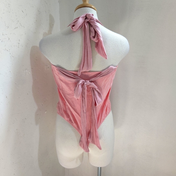 Free People | Pink Halter Bodysuit - Picture 6 of 14